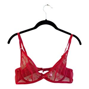 Agent Provocateur Full Cup Underwired Bra in Red Size 36B